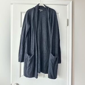 Cozy Charcoal Black Open Front Barefoot Dreams Cardigan